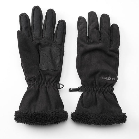 Degrees By 180's Sherpa Suede Tech Gloves - Black