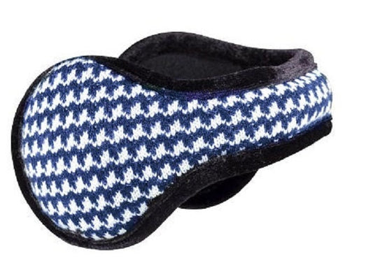 Degrees Houndstooth Blue Ladies Ear Warmer